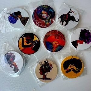 Stylish round earrings